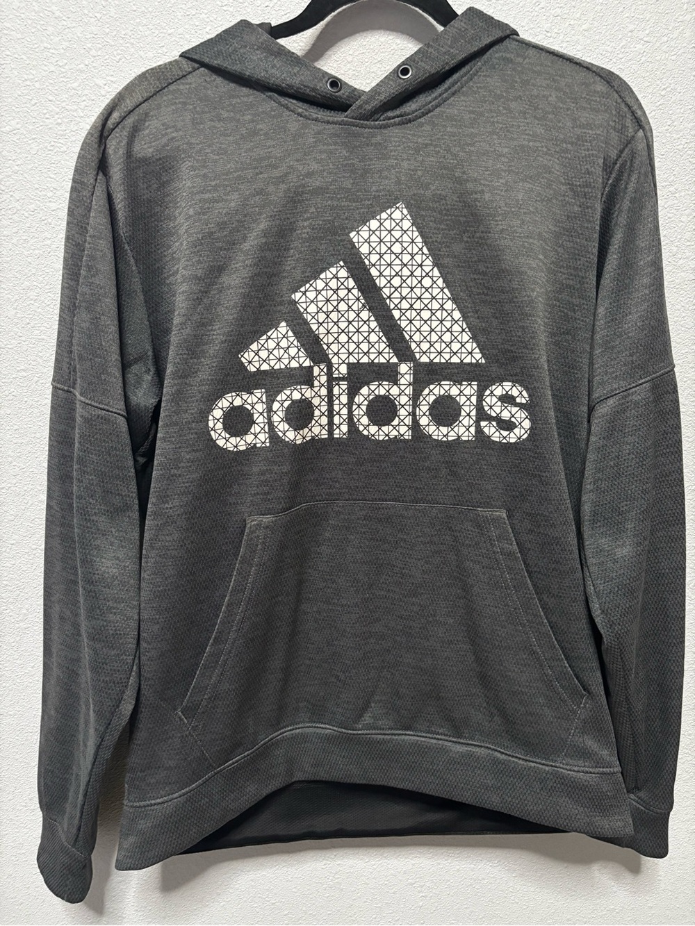 adidas Gray Crewneck Hoodie with White Logo